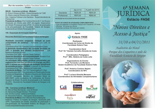 6ª Semana Jurídica ESTÁCIO FASE